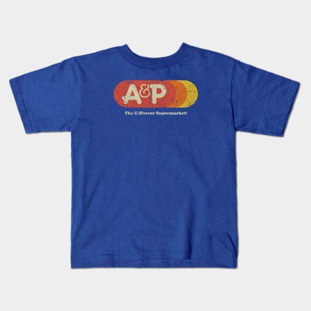 A&P Supermarket 1976 Vintage Kids T-Shirt by JCD666